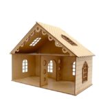 Kit Casa Bonecas 20 Moveis LOL POLLY LILY MDF Natural DARAMA