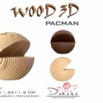 Quebra cabeça 3d pacman decoração ornamento enfeite