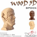 Quebra cabeça 3d spock decoração ornamento enfeite