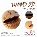 Quebra cabeças 3D PACMAN Busto MDF 3mm NATURAL - Darama
