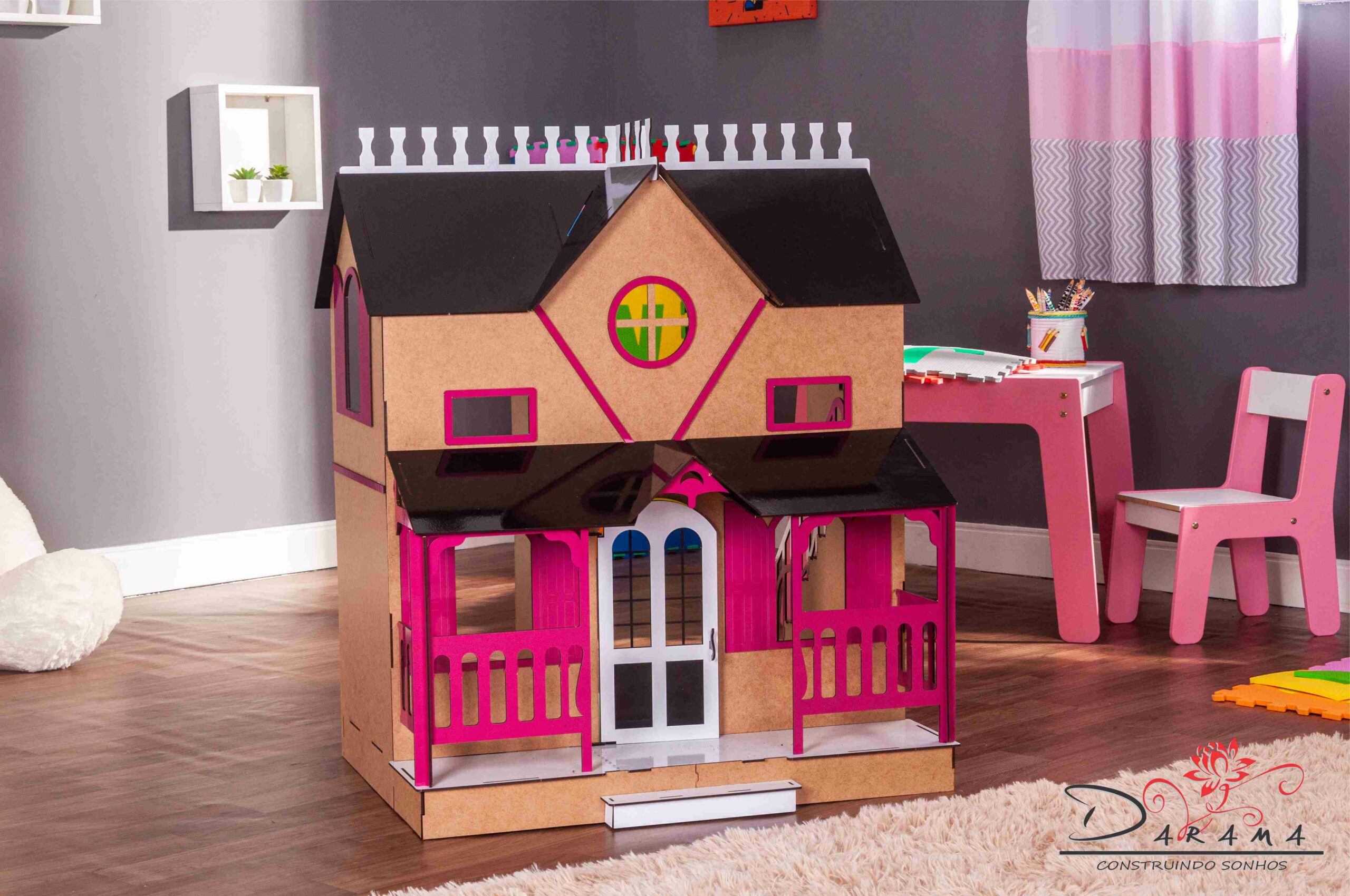 Casa da barbie mdf com moveis