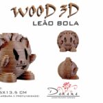 Quebra cabeças 3d leao bola decoração ornamento enfeite