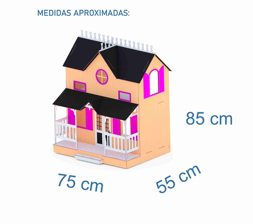 Casa de Bonecas Escala Barbie Modelo Lian Sonhos - Darama