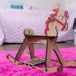 Cavalo Balanço Boneca 60 cm Compatível Bebe Reborn P DARAMA