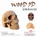 Quebra cabeças 3D CRANIO Busto MDF 3mm NATURAL - Darama