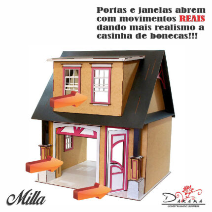 Casa Da Barbie Mdf Pintada E Montada Com +25 Kit Moveis